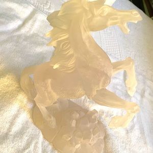 Lucite white Horse